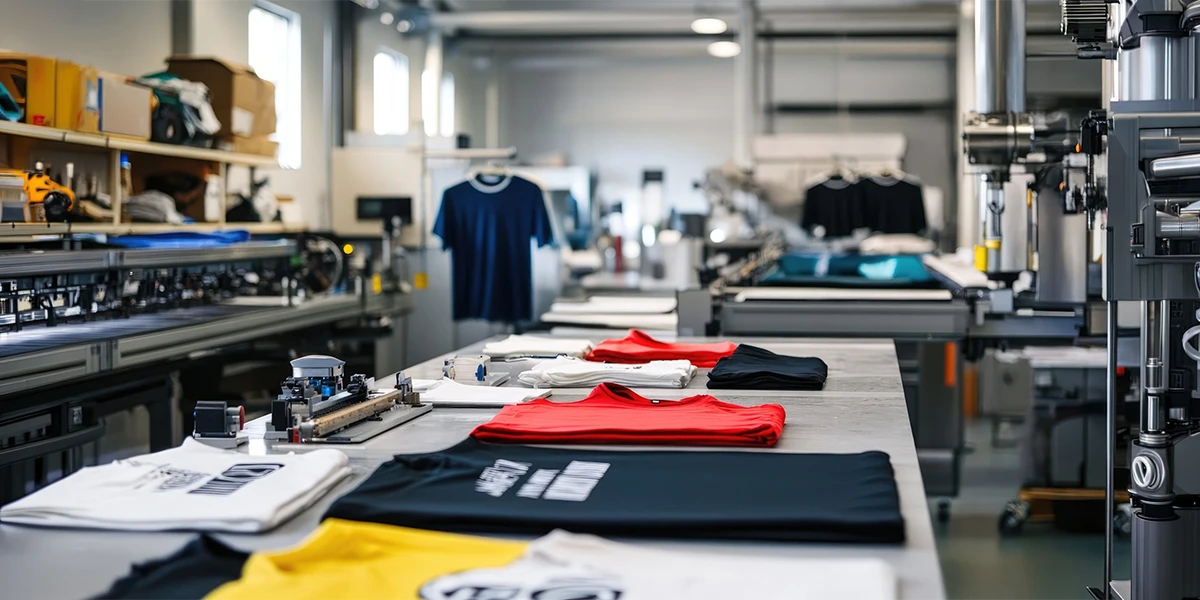Safety Equipment Supplier in UAE Industrial workwear suppliers manufacturing durable safety uniforms and customised garments in a modern production facility