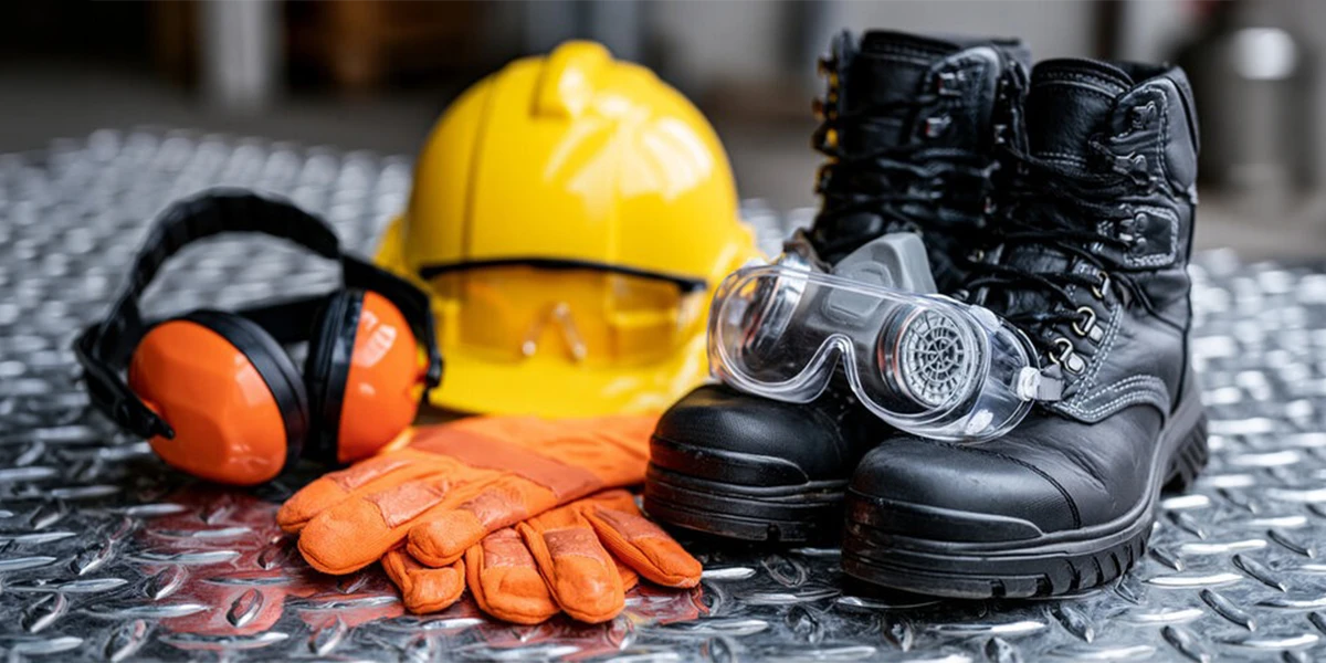 Safety gear suppliers providing helmets, gloves, protective boots, goggles and ear protection