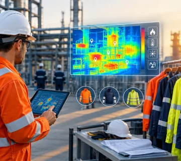 Fire Retardant Clothing Suppliers using thermal exposure mapping for protective workwear selection in an industrial facility 